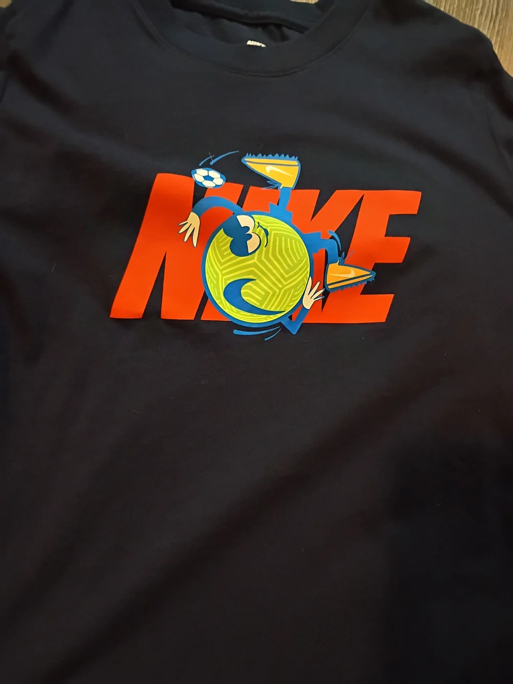 Nike Graphic Logo Tee - Black with Red & Neon Green Print